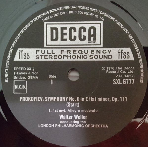 baixar álbum Prokofiev Walter Weller, London Philharmonic Orchestra - Symphony No 6