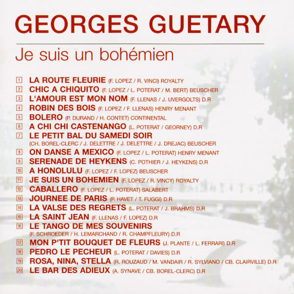 descargar álbum Georges Guetary - Je Suis Un Bohémien