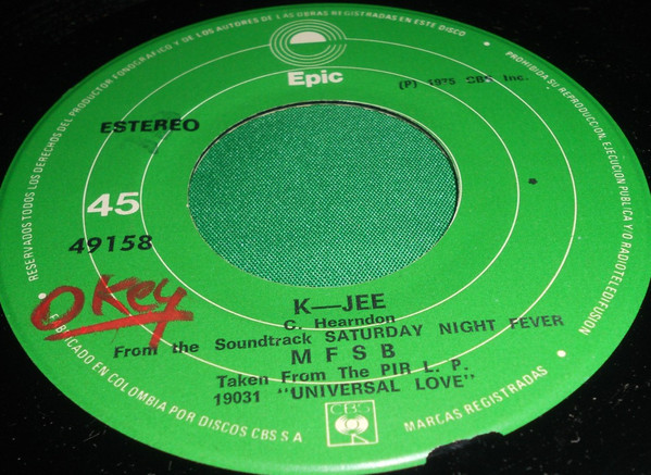 MFSB – K-Jee (1978, Vinyl) - Discogs