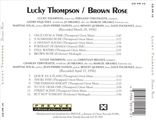 ladda ner album Lucky Thompson - Brown Rose