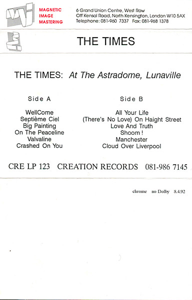 The Times – At The Astradome Lunaville (1994