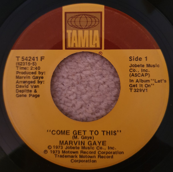 Marvin Gaye, Come Get To This, Vinyl (7, 45 RPM, Single, 4 Prong Centre)