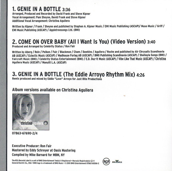 last ned album Christina Aguilera - Genie In A Bottle Come On Over Baby