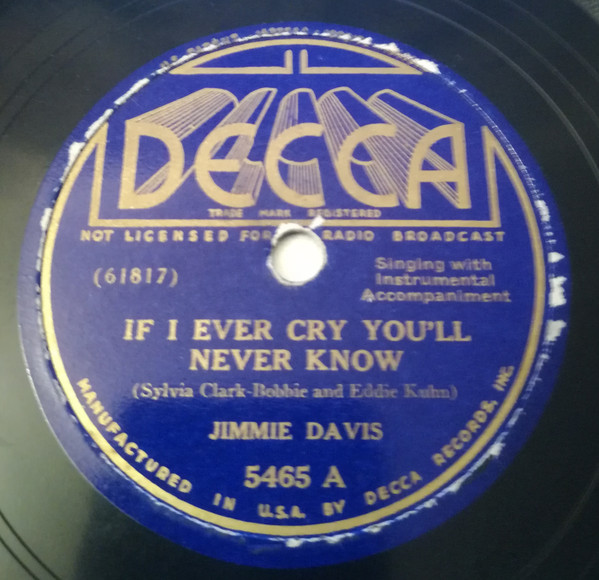 descargar álbum Jimmie Davis - If I Ever Cry Youll Never Know