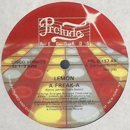 Lemon – A-Freak-A (1978, Vinyl) - Discogs