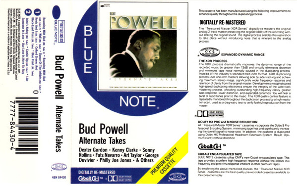 Bud Powell – Alternate Takes (1985, Vinyl) - Discogs