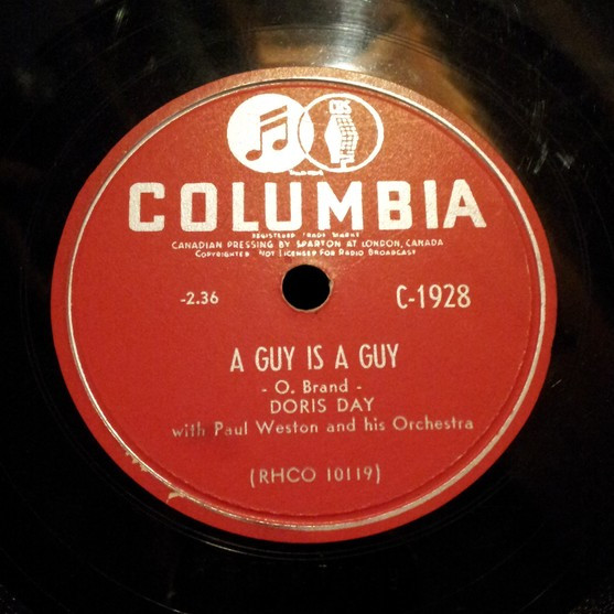 Doris Day – A Guy Is A Guy / Who Who Who (1952, Shellac) - Discogs