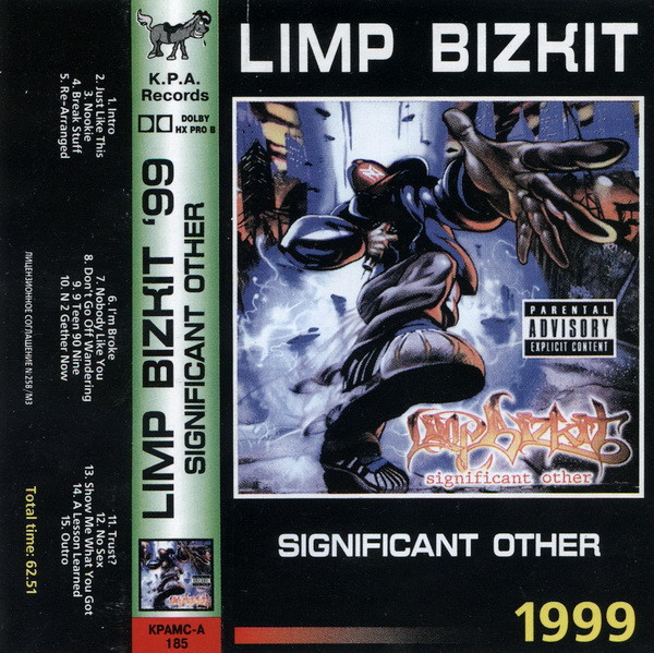 Limp Bizkit – Significant Other (1999, Cassette) - Discogs