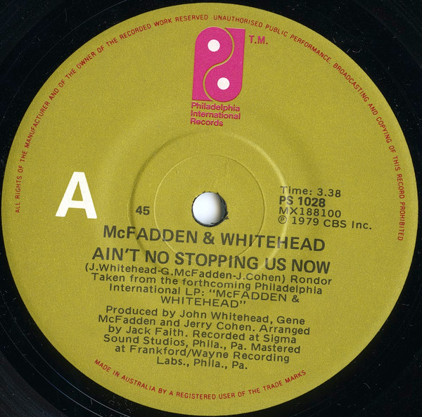 McFadden & Whitehead - Ain't No Stoppin' Us Now | Releases