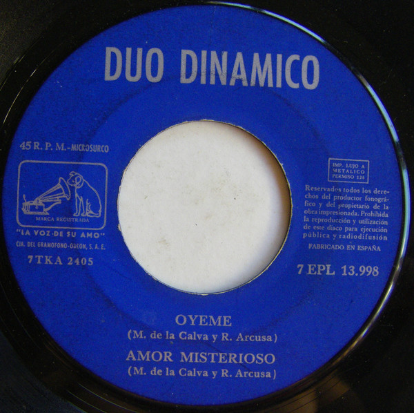 last ned album Dúo Dinámico - Lo Nuestro Termino Amor Misterioso Desilusion Oyeme
