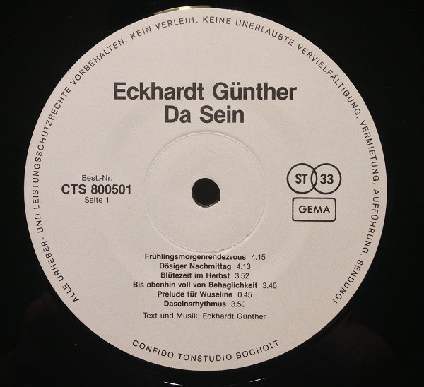 Album herunterladen Eckhardt Günther - Da Sein