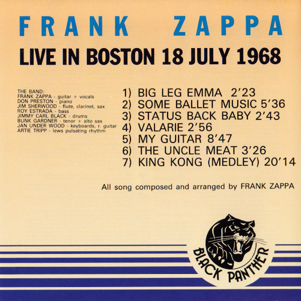 last ned album Frank Zappa - Live In Boston