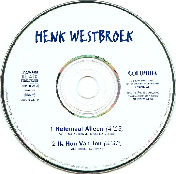 ladda ner album Henk Westbroek - Helemaal Alleen