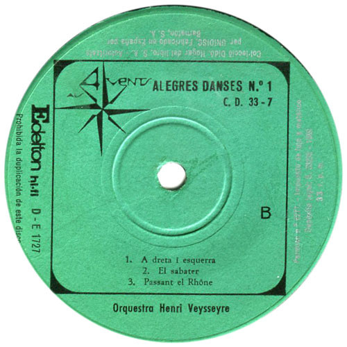 télécharger l'album Download Orquestra Henri Veysseyre - Alegres Danses Nº 1 album