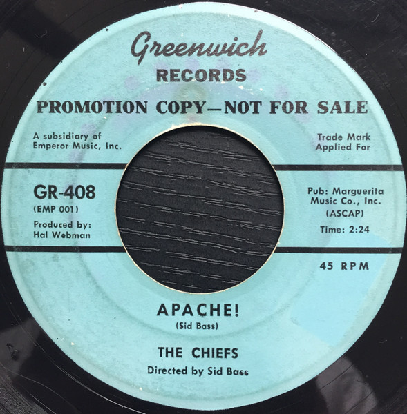 The Chiefs – Apache! / Dee's Dream (1958, Vinyl) - Discogs