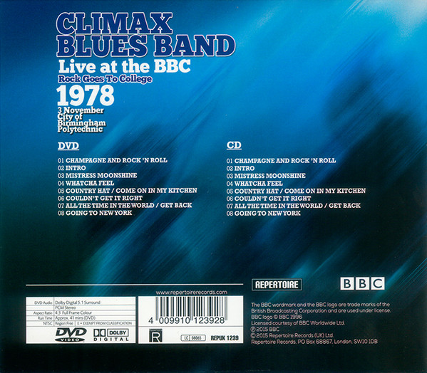 last ned album Climax Blues Band - Live At The BBC Rock Goes To College 1978