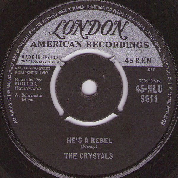 The Crystals – He's A Rebel / I Love You Eddie (1962, Vinyl) - Discogs