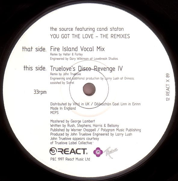 The Source Featuring Candi Staton – You Got The Love (1996