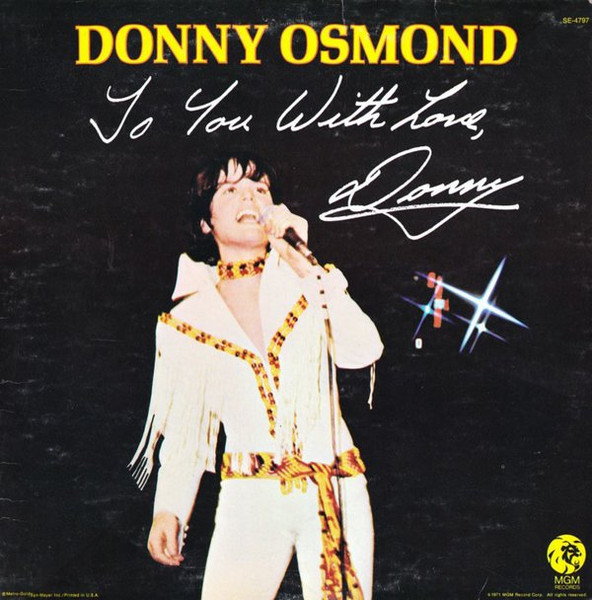 Donny Osmond - To You With Love, Donny | Releases | Discogs