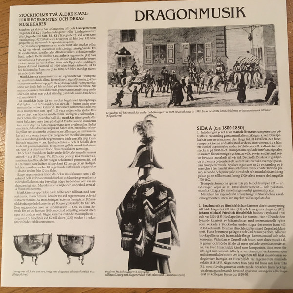 télécharger l'album Kungl Livgardets Dragoners Trumpetarkår - Dragonmusik