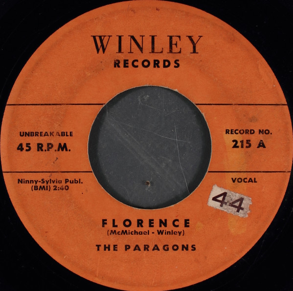 The Paragons – Florence (1957, Vinyl) - Discogs