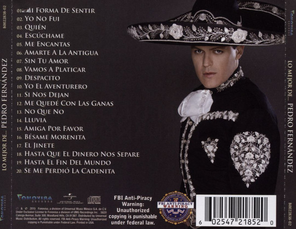 descargar álbum Pedro Fernández - Lo Mejor De