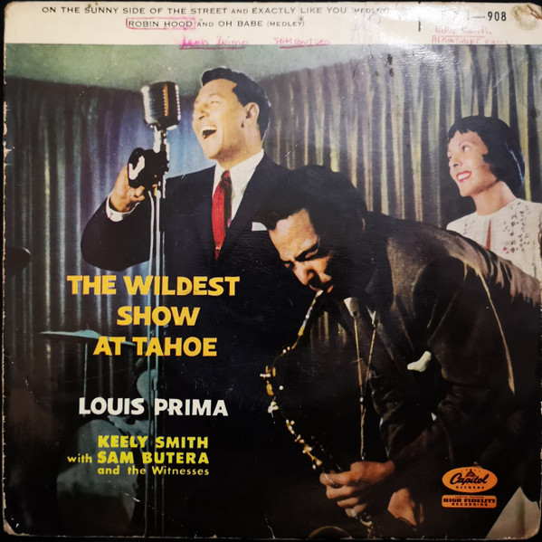 LOUIS PRIMA Keely Smith Sam Butera The Wildest Show In Tahoe LP 1957 T-908  - VG+