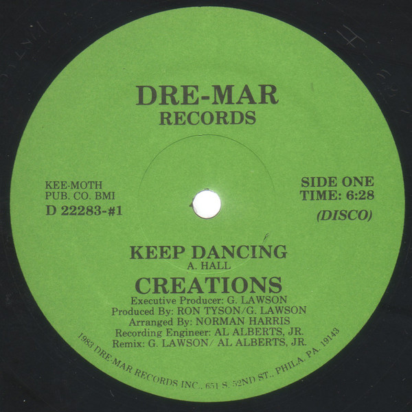 Creations – Keep Dancing (1983, Vinyl) - Discogs