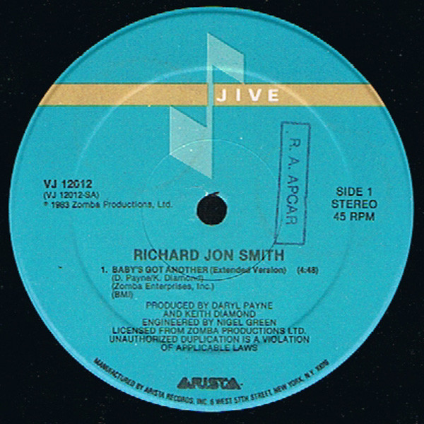 Richard Jon Smith – Baby's Got Another (1983, Vinyl) - Discogs
