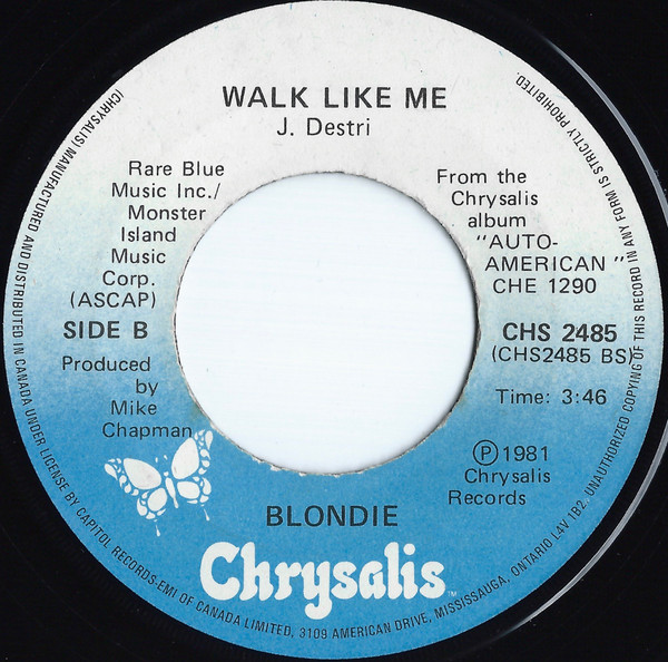 Blondie - Rapture | Chrysalis (CHS 2485) - 4