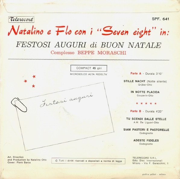lataa albumi Natalino E Flo Con I Seven Eight - Festosi Auguri Di Buon Natale