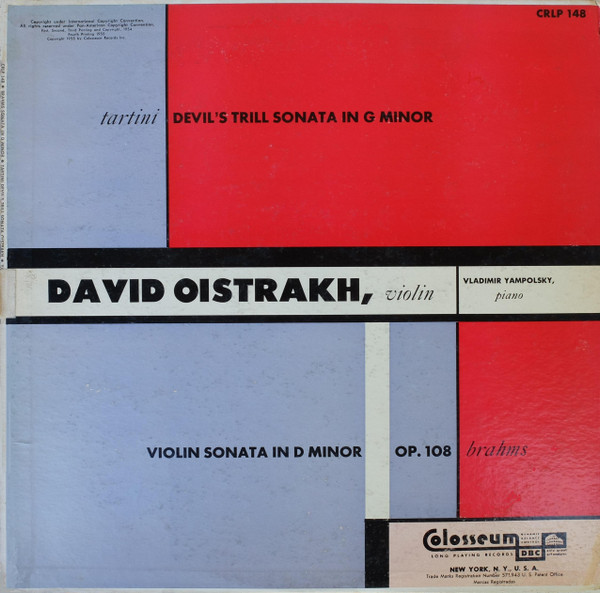 télécharger l'album David Oistrakh - Brahms Sonata In D Minor Tartini Devils Trill Sonata In G Minor