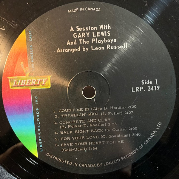 Gary Lewis And The Playboys - A Session With Gary Lewis And The Playboys | Liberty (LRP-3419) - 3