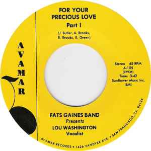 Fats Gaines And His Band - For Your Precious Love album cover