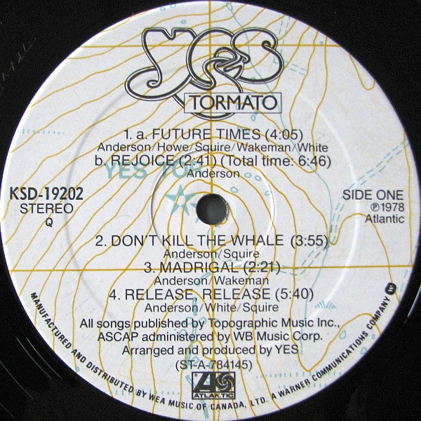 Yes - Tormato | Atlantic (KSD-19202) - 3