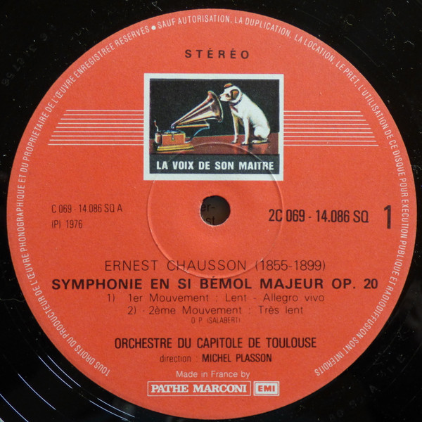 télécharger l'album Chausson Michel Plasson, Orchestre Du Capitole De Toulouse - Symphonie Soir De Fête