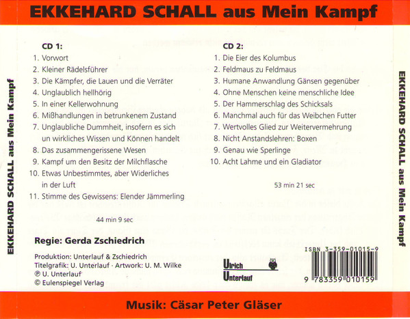 descargar álbum Ekkehard Schall - Ekkehard Schall Aus Mein Kampf