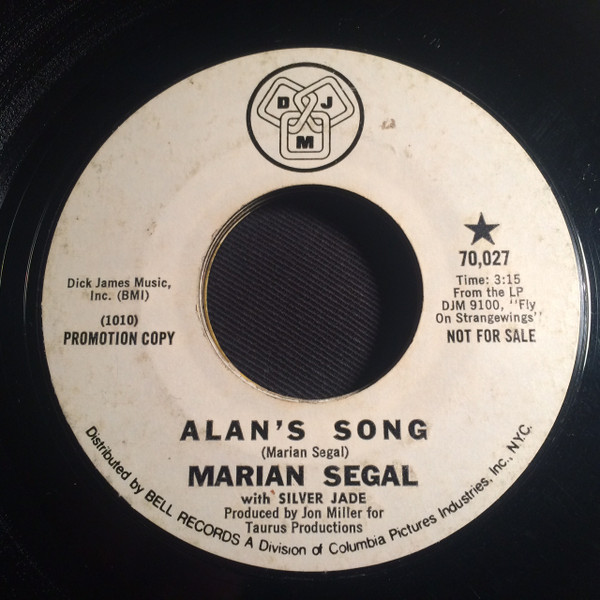 Marian Segal With Silver Jade – Alans Song 1970 Vinyl Discogs