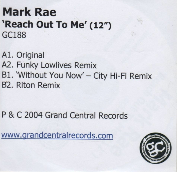 télécharger l'album Mark Rae - Reach Out To Me