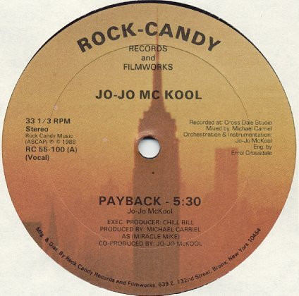 Jo-Jo MC Kool – Payback (1988, Vinyl) - Discogs