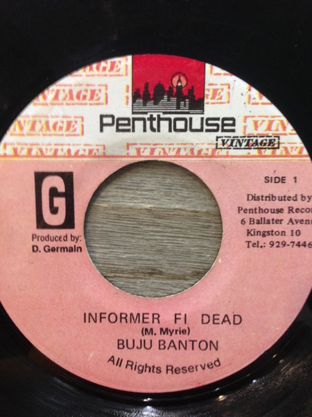 Buju Banton – Informer Fi Dead (1991, Vinyl) - Discogs