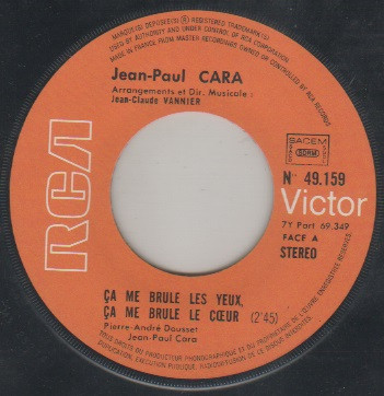 télécharger l'album Jean Paul Cara - Ca Me Brûle Les Yeux Ca Me Brûle Le Coeur