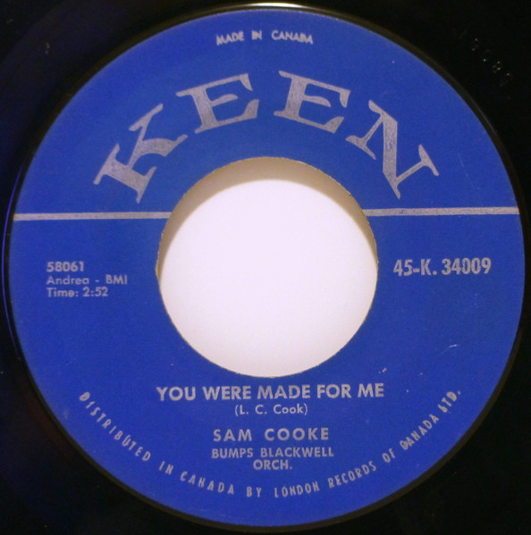 Sam Cooke – You Were Made For Me / Lonely Island (1958, Vinyl