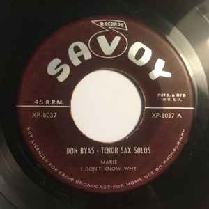 Don Byas – Tenor Sax Solos (Vinyl) - Discogs