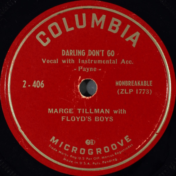 Album herunterladen Marge Tillman With Floyd's Boys - Mama Whatll I Do