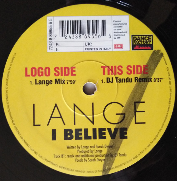 Lange 「I Believe / Follow Me」UK盤8トラック-