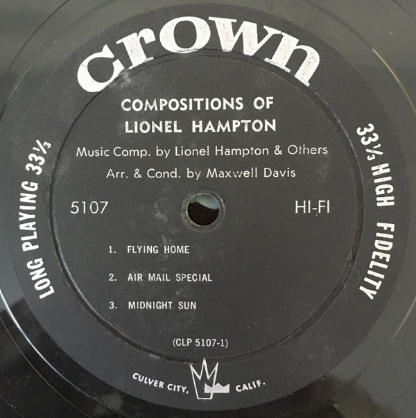 Maxwell Davis - Compositions Of Lionel Hampton And Others... | Crown Records (CLP 5107) - 3