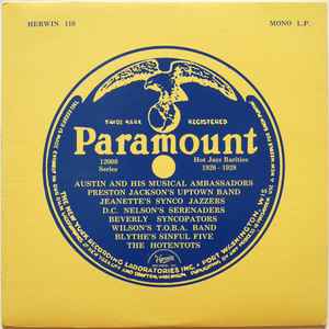 Various - Paramount Hot Jazz Rarities 1926-1928