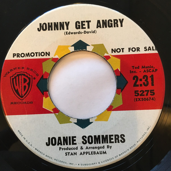 Joanie Sommers – Johnny Get Angry (1962, Vinyl) - Discogs