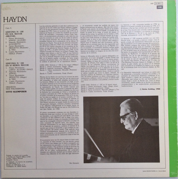Album herunterladen Haydn Otto Klemperer , Orquesta New Philharmonia - Sinfonias Nº 100 Militar 102